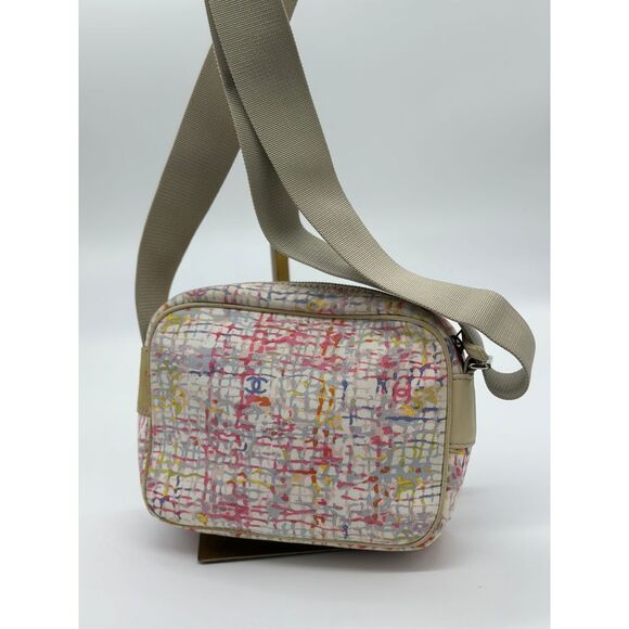 Chanel Beige Lucky Clover Collection Camera Bag Crossbody! - Picture 6 of 11